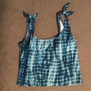 Kortni Jeane Knot-tie Crop Swim Top